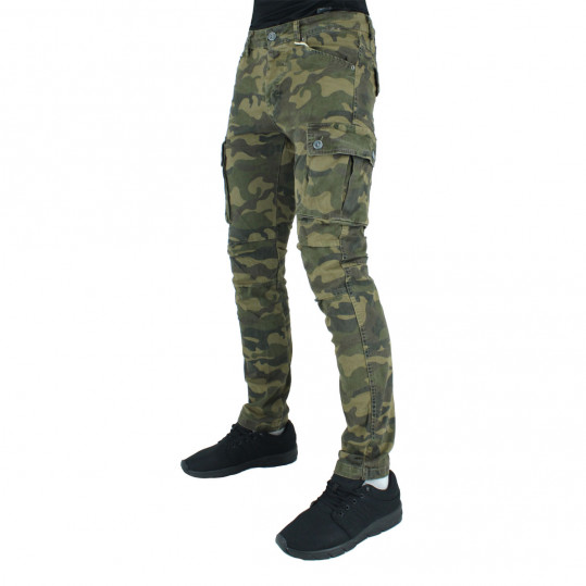 BDS Brown Army Green Cotton Cargo Combat Slim Fit Military Pants