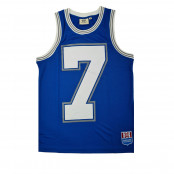 Men's American Basketball Loritz Hip Hop Longline Blue Vest