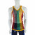 Men's Urban Designer Rasta Lion Yellow Ribbed String Fishnet Mesh Vest