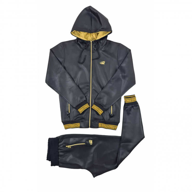 Men's Urban Designer Black 314 Couture Hooded Tracksuit