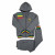 Men's Charcoal Grey Rasta Lion 3 Stripe Zip Cotton Fleece Tracksuit